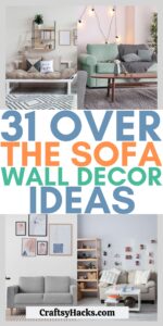 31 Wall Decor Ideas to Put Over the Sofa - Craftsy Hacks