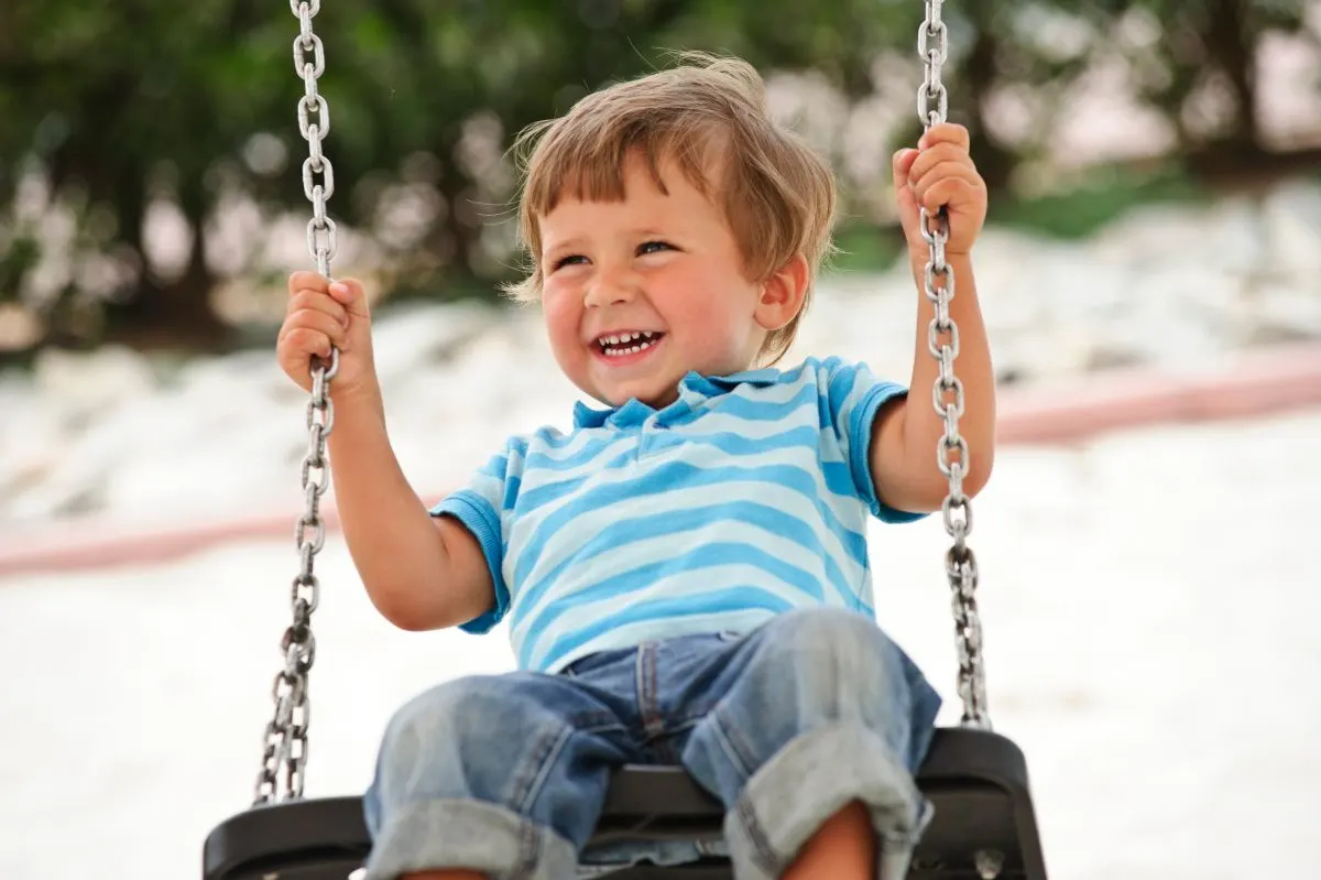 Play on a swing