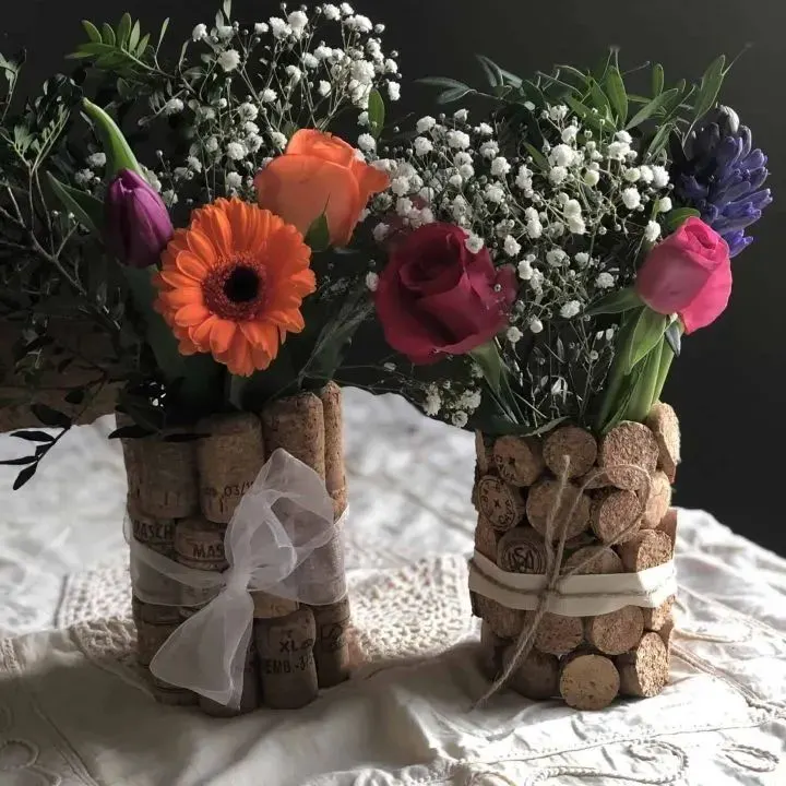 Upcycled Cork Centerpiece