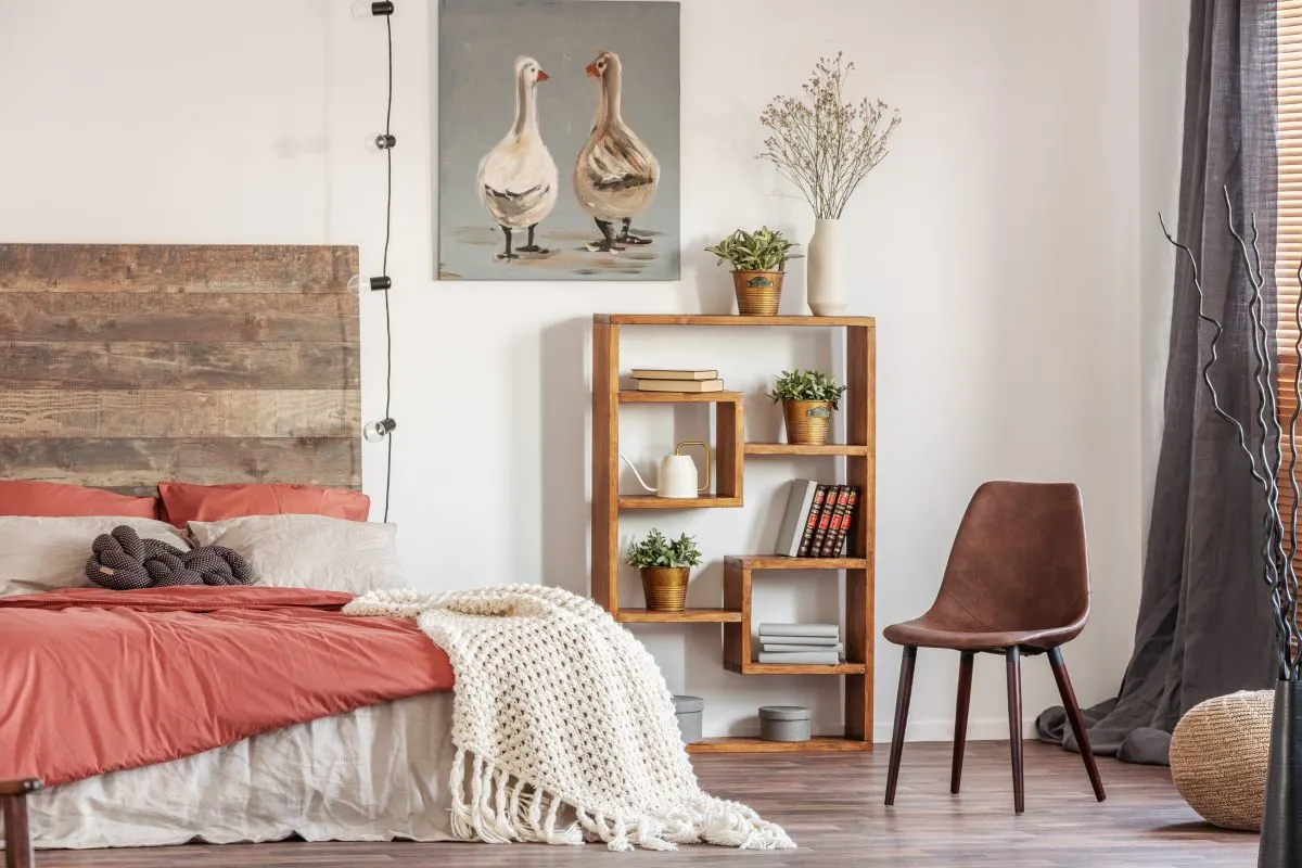 Wooden Headboard and furniture
