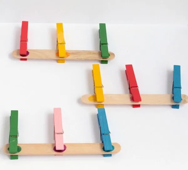 Popsicle Stick Colour Match Game