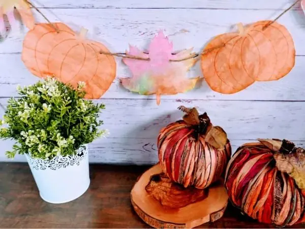 Coffee Filter Fall Garland