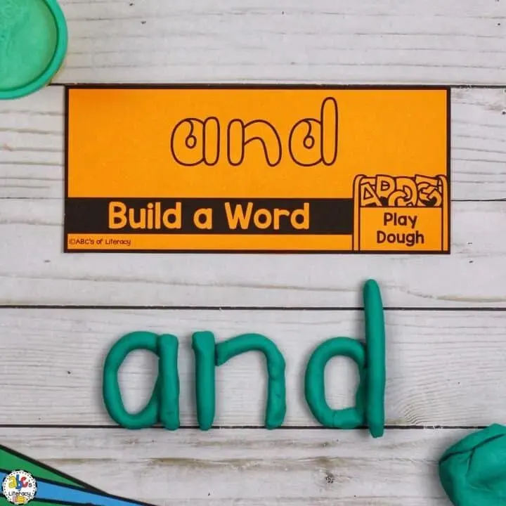 Playdough Word Cards