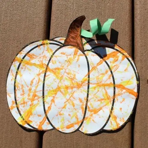 Marble Painting Pumpkin