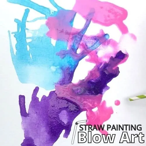 Blow Painting with Straws