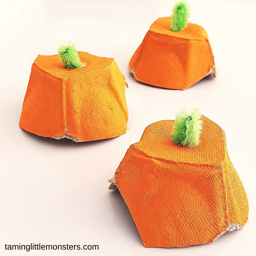 Egg Carton Pumpkin