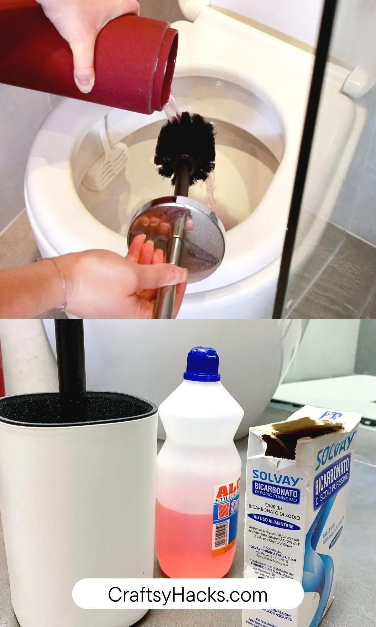 sanitize toilet brush with baking soda