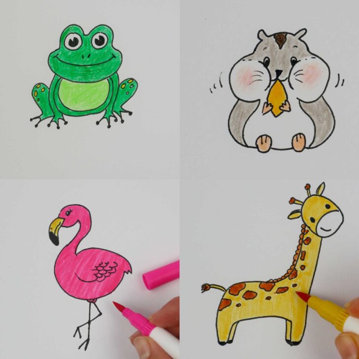 animal drawings for kids