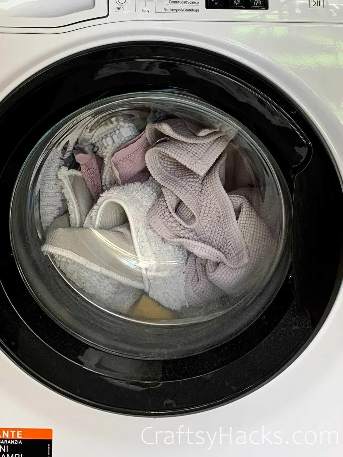 sanitise dish wash in washing maching