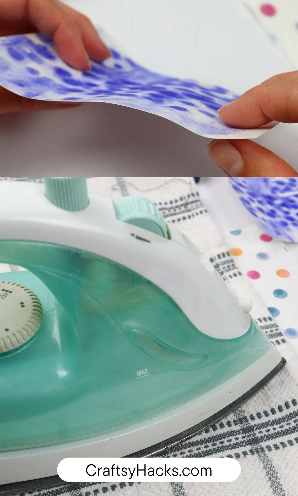 flatten the paper with an iron