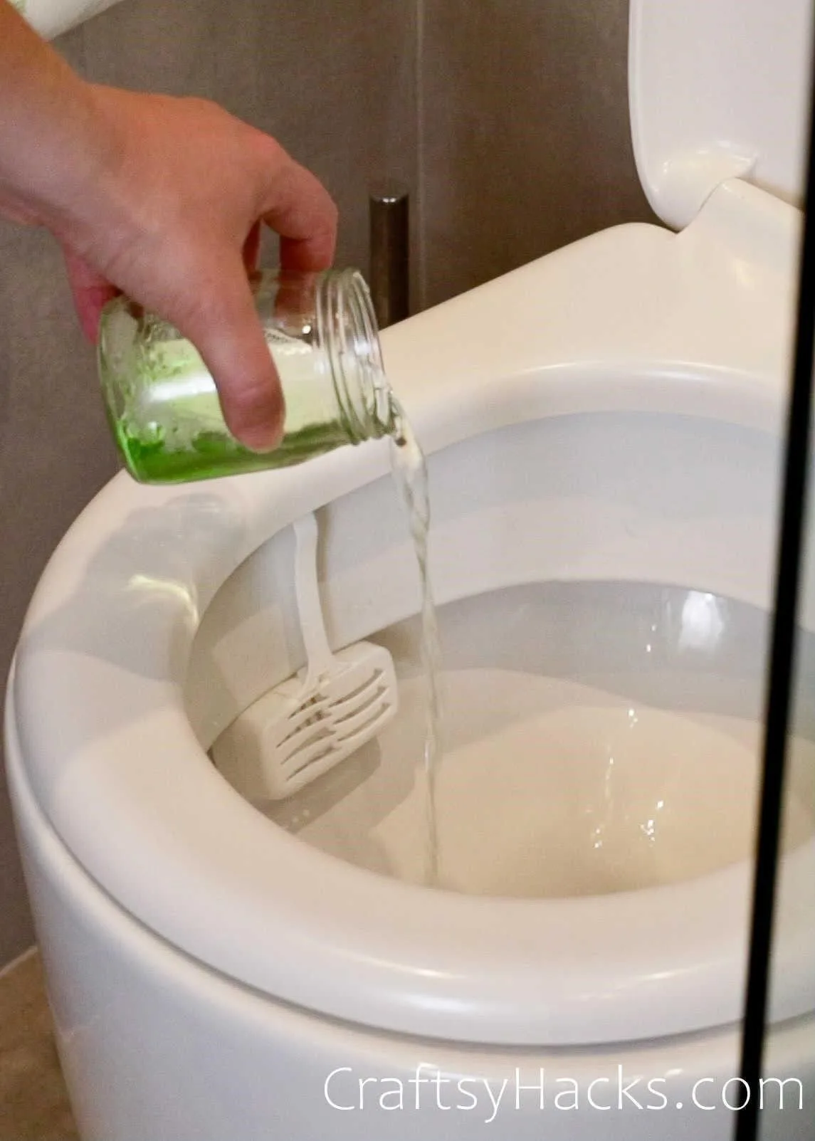 add dish soap to toilet