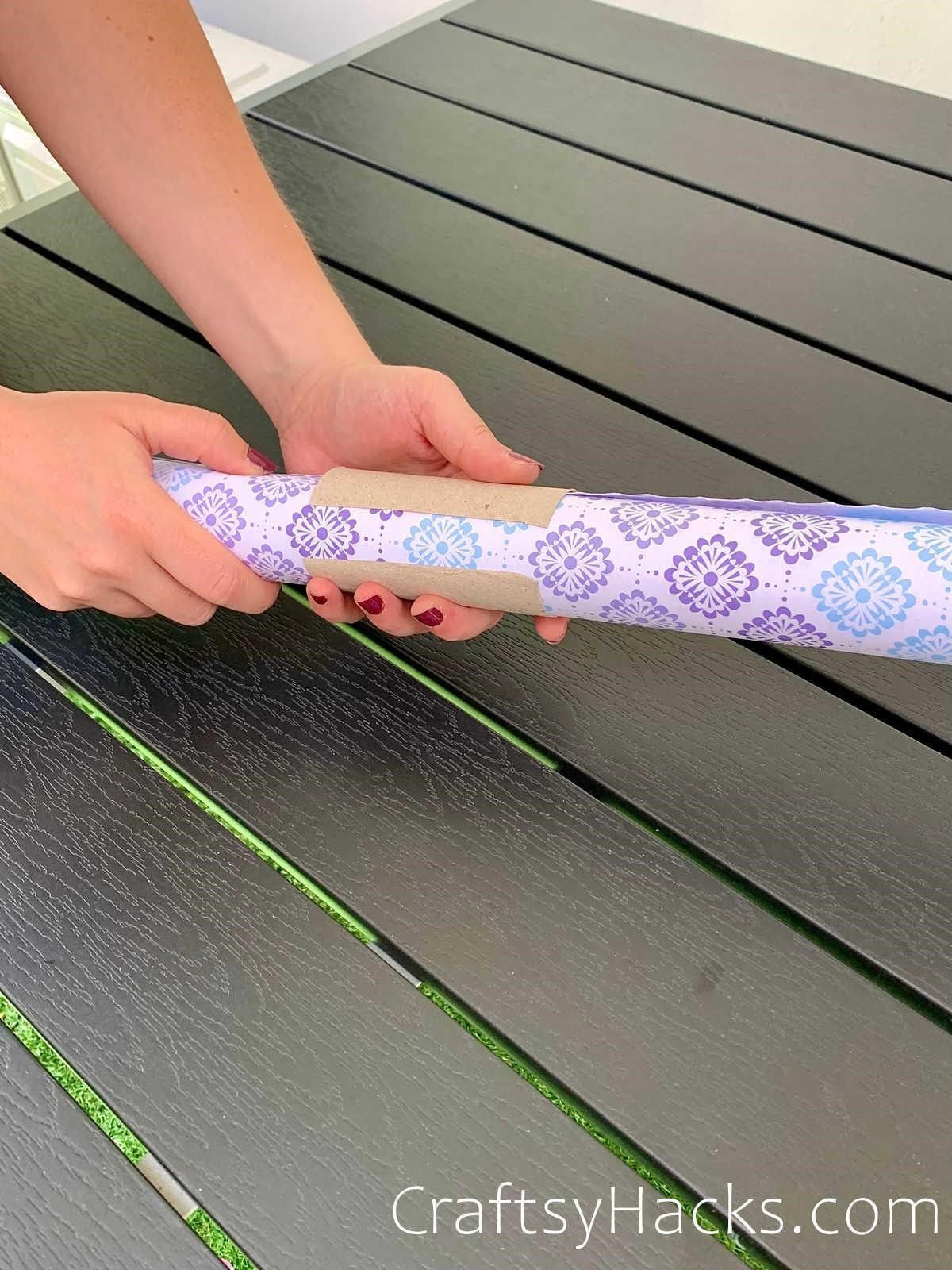 keep wrapping paper rolled up