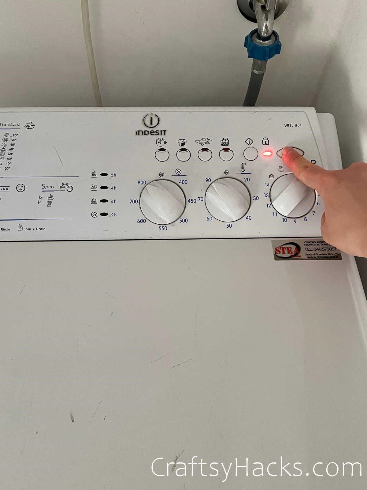 disinfect washing machine