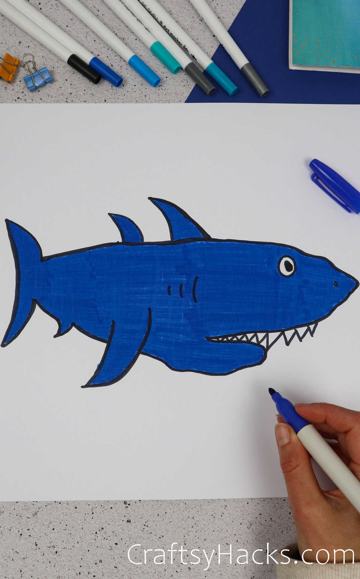 shark doodle