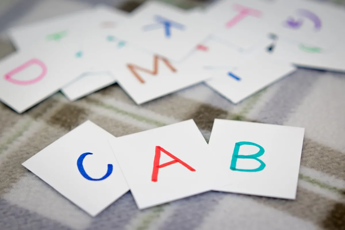 alphabet flash cards