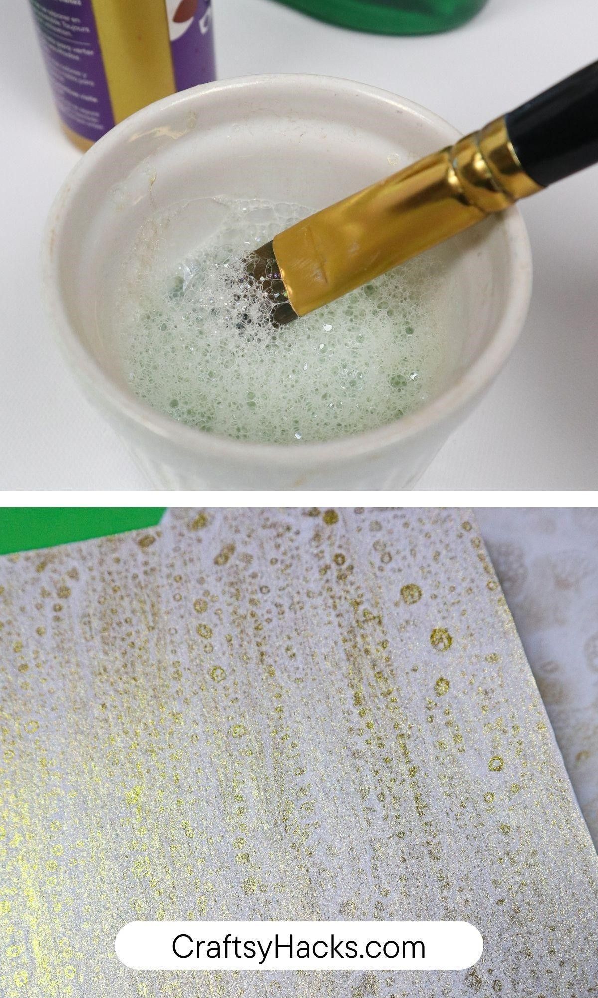 add dish soap into paint