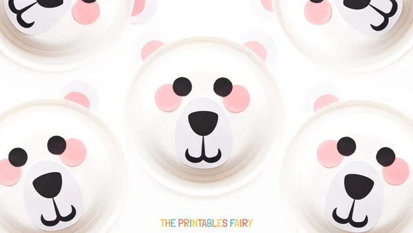 paper plate polar bear 