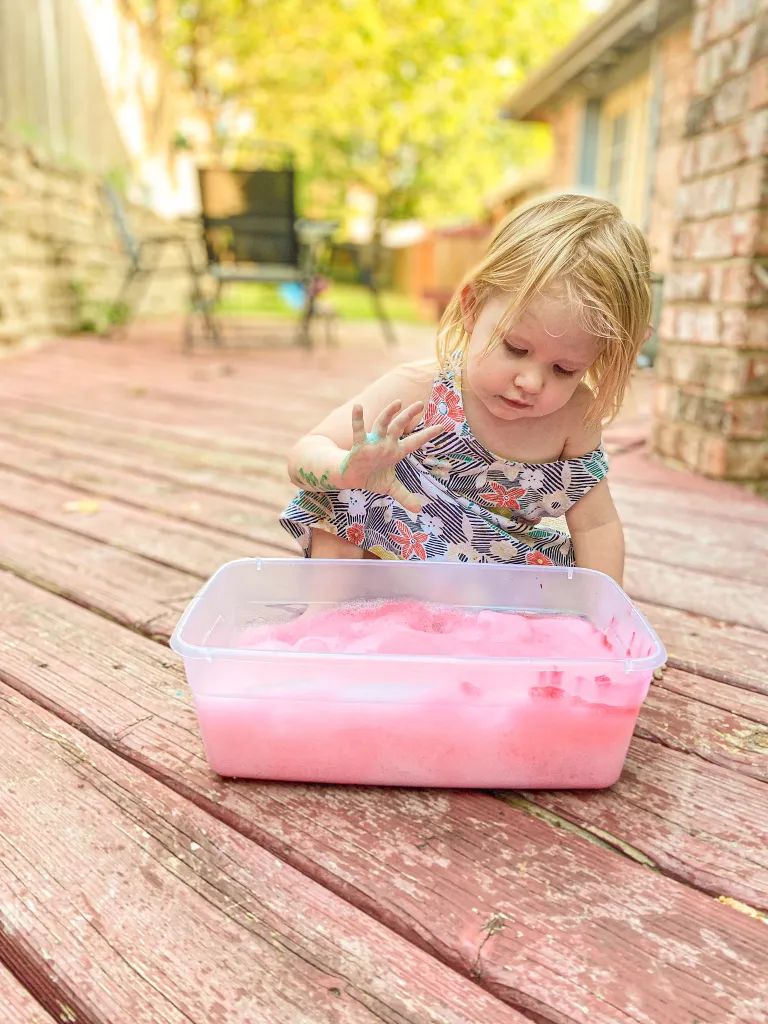 bubble foam sensory play