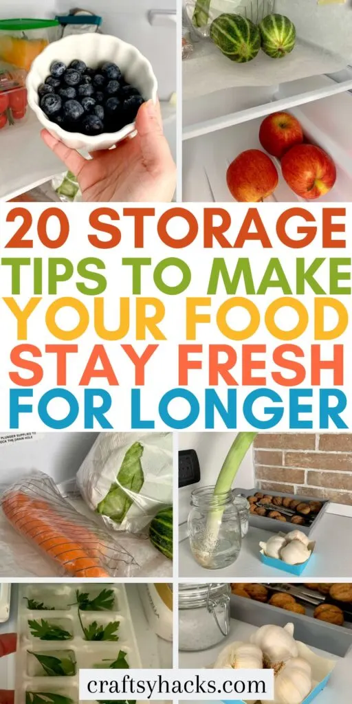 storage tips for food