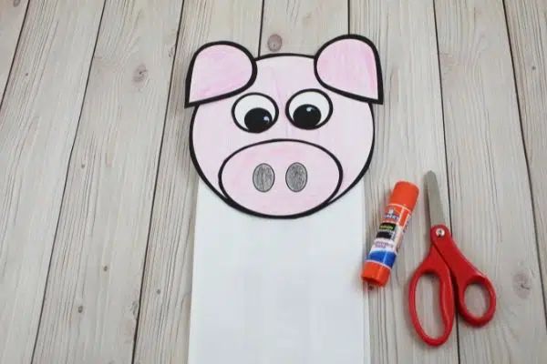 pig paper bag puppet