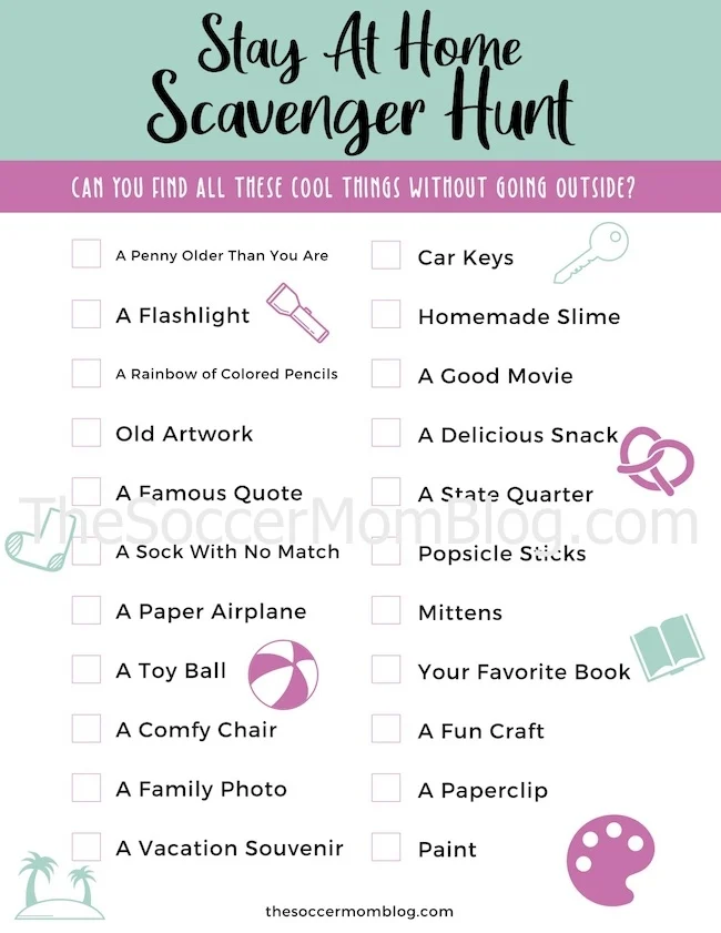 indoor scavenger hunt