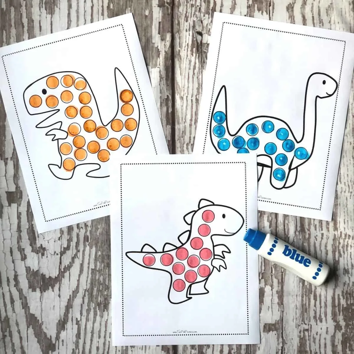 dinosaur dot marker pages