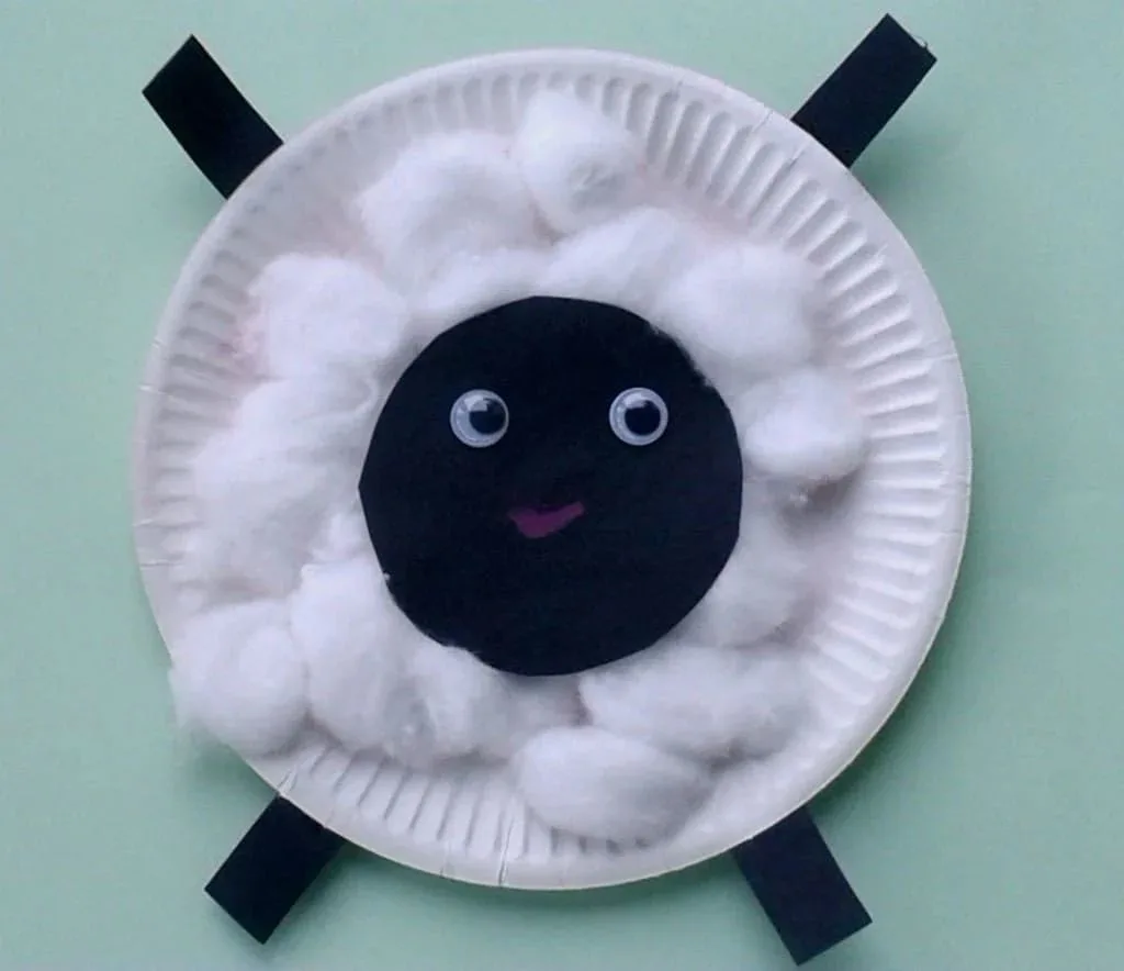 paper plate baby farm animals