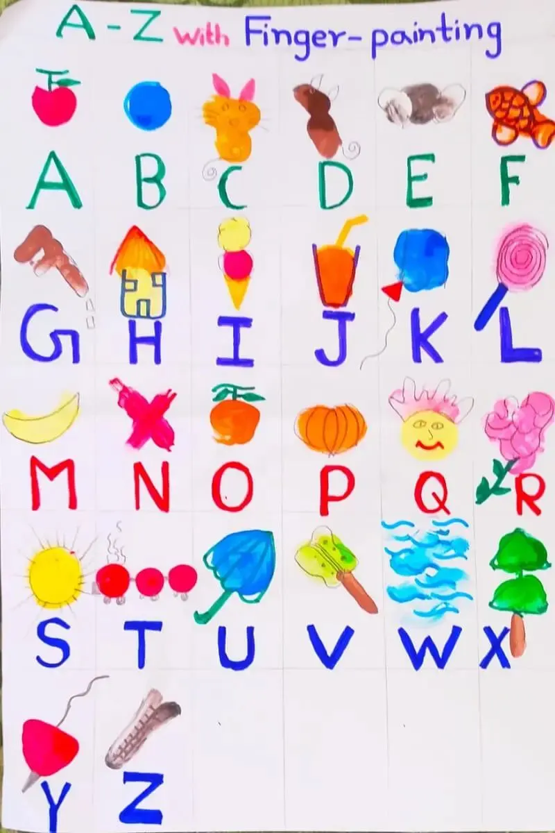 A-Z Finger painting