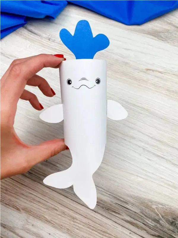 beluga whale toilet paper roll craft