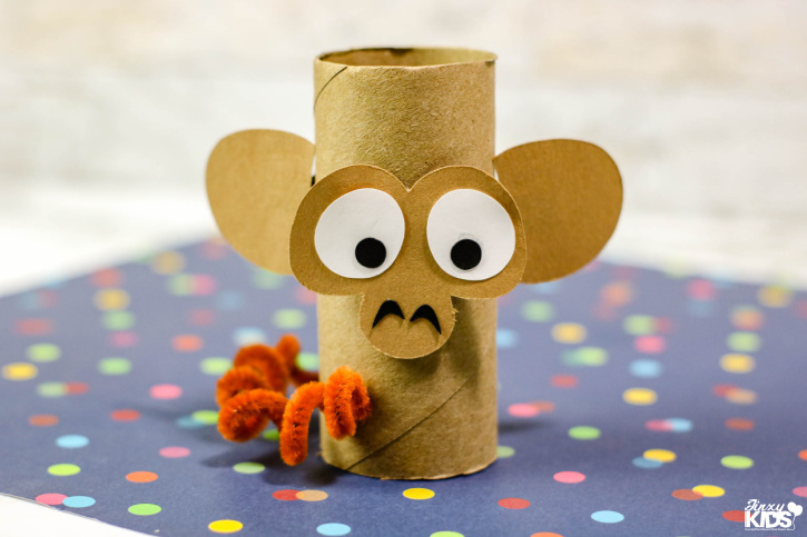 monkey cardboard tube craft