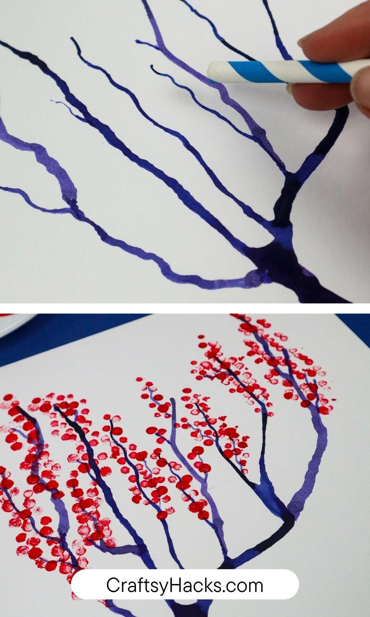 blow ink with straws