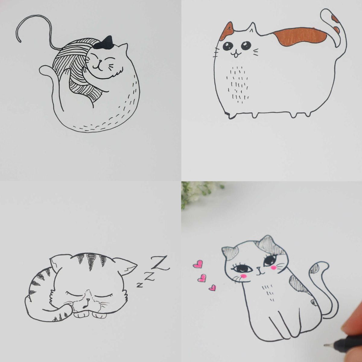 Cat Drawing Line art, SKETCHES, white, mammal, face png | PNGWing