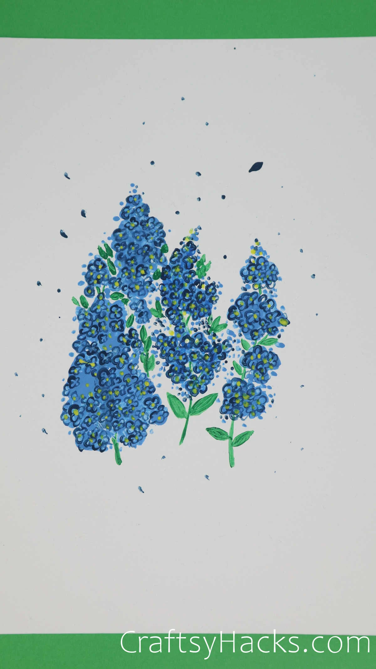 blue hydrangea painting