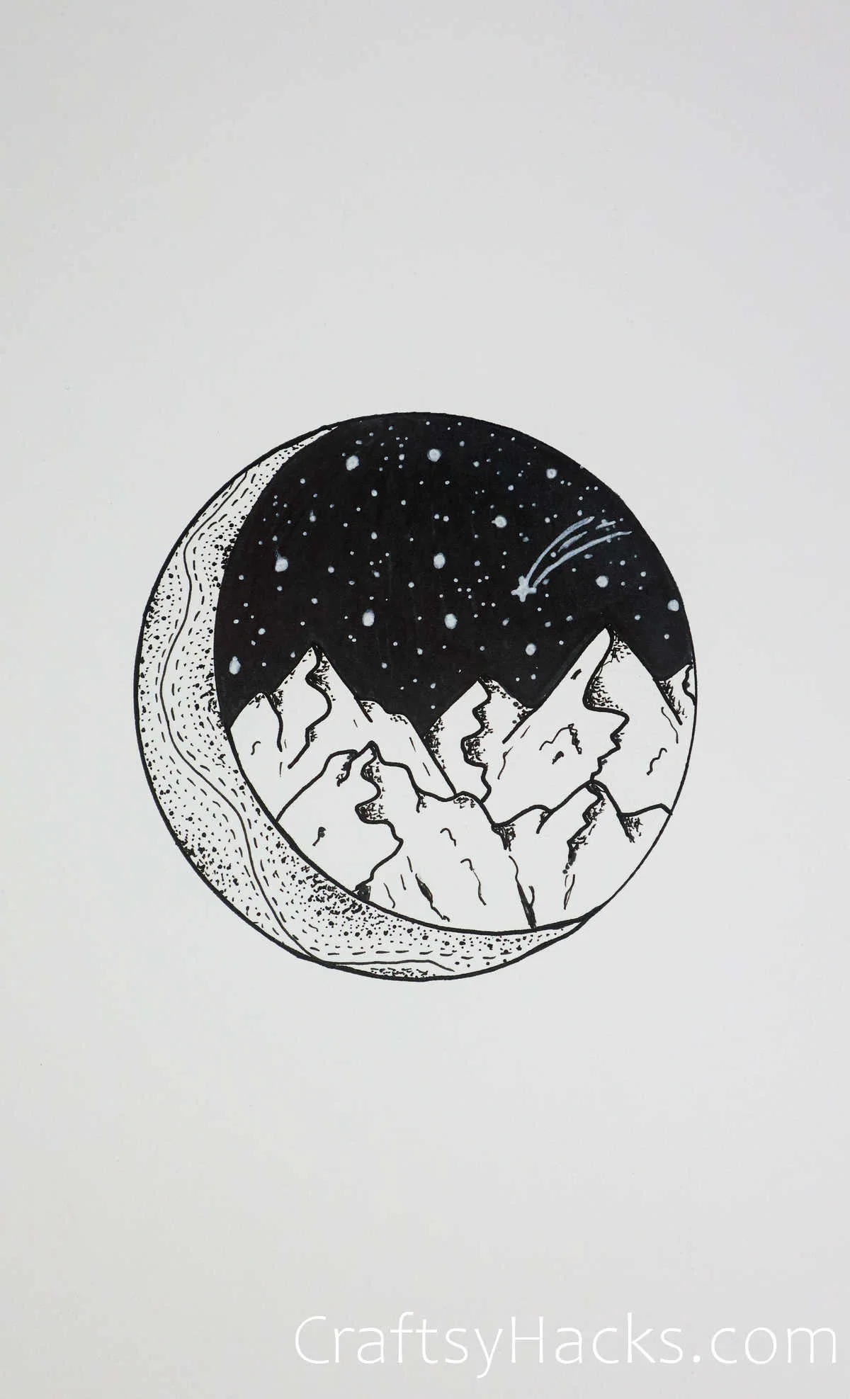 night time circle drawing