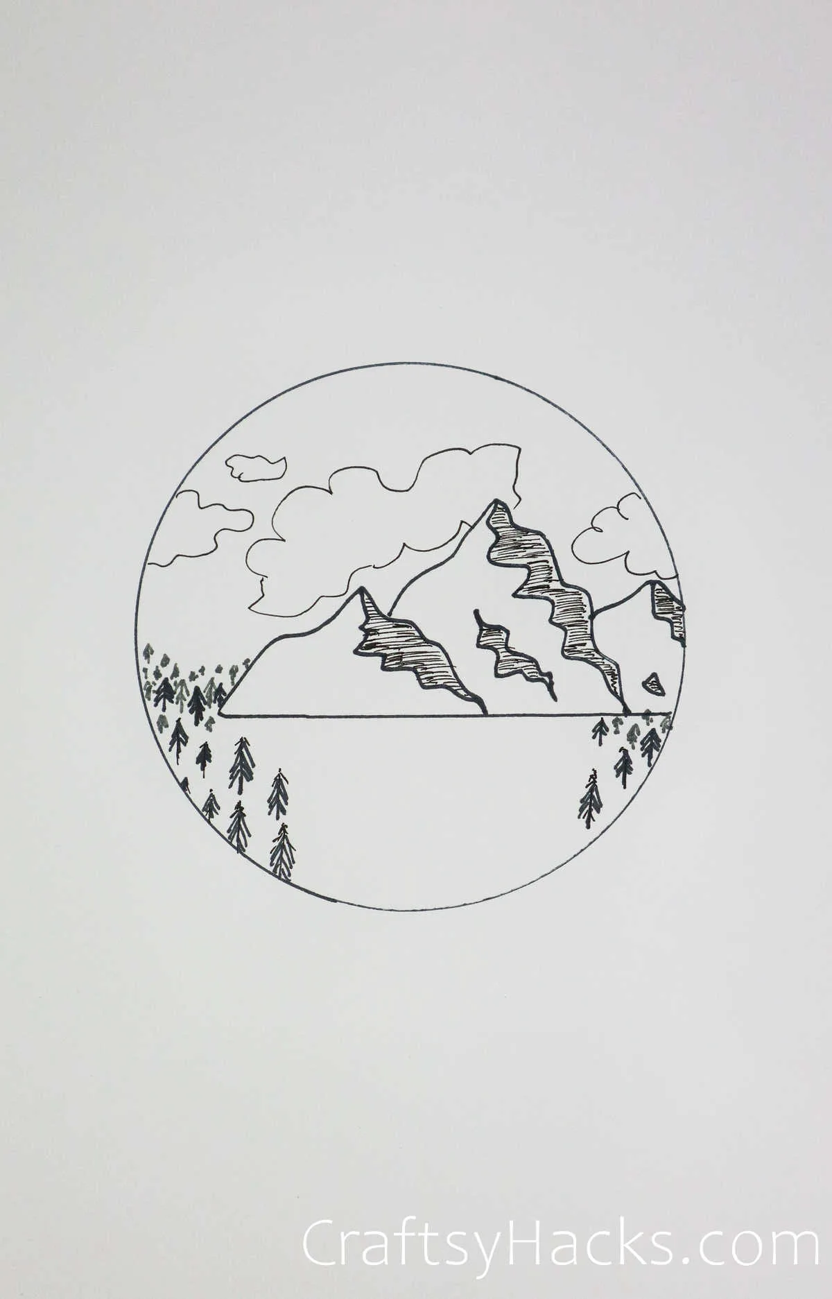 nature circle drawing