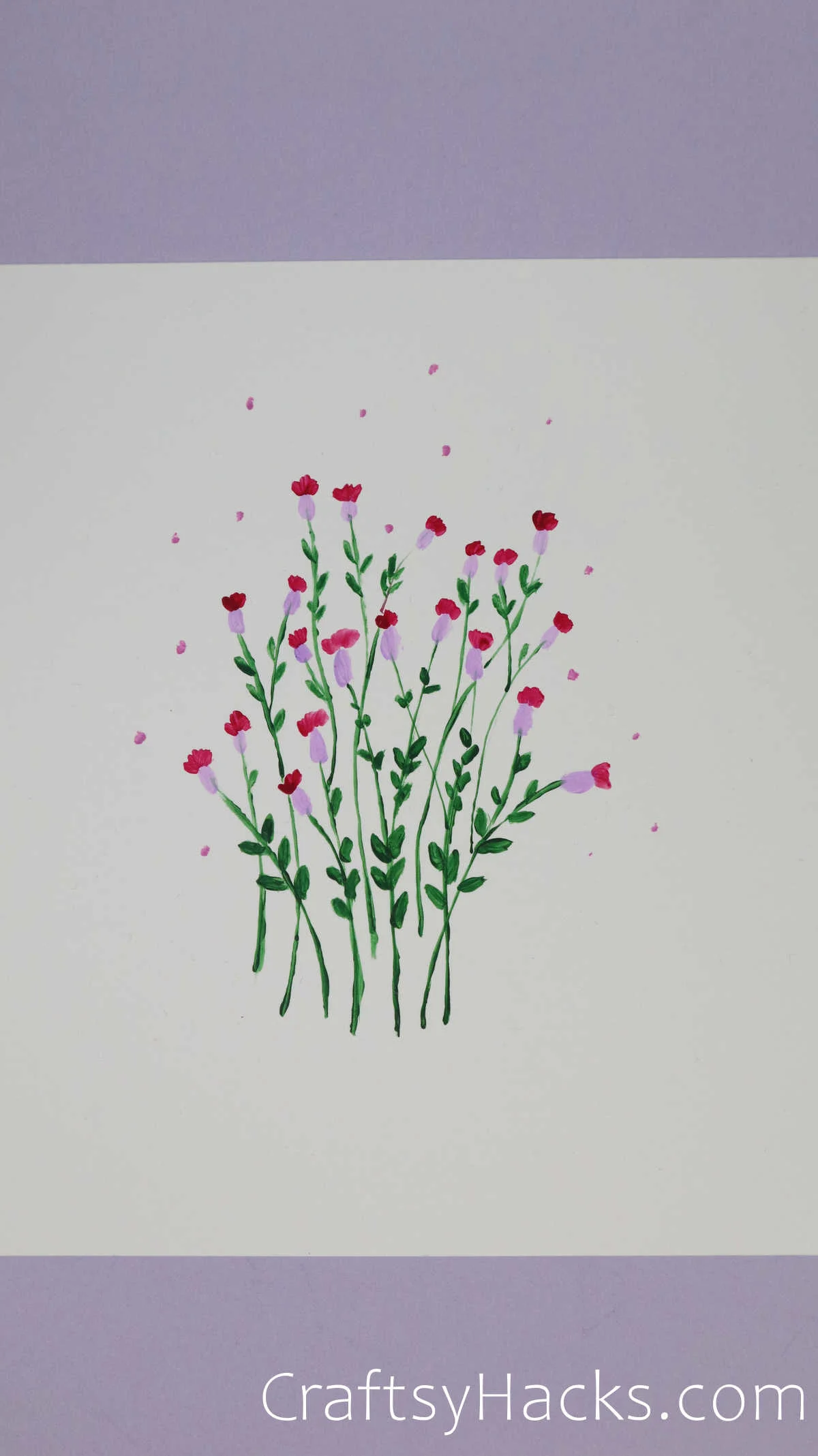 pink flowers painting