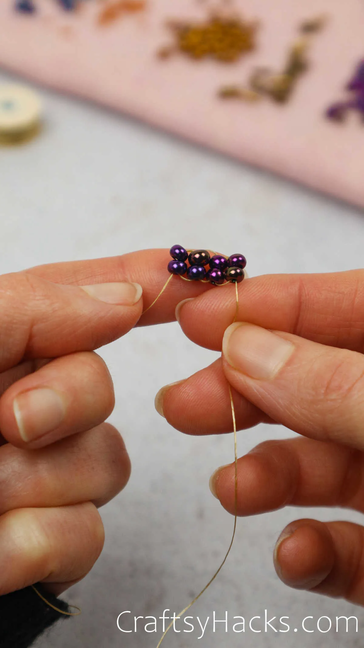 two rows of beads