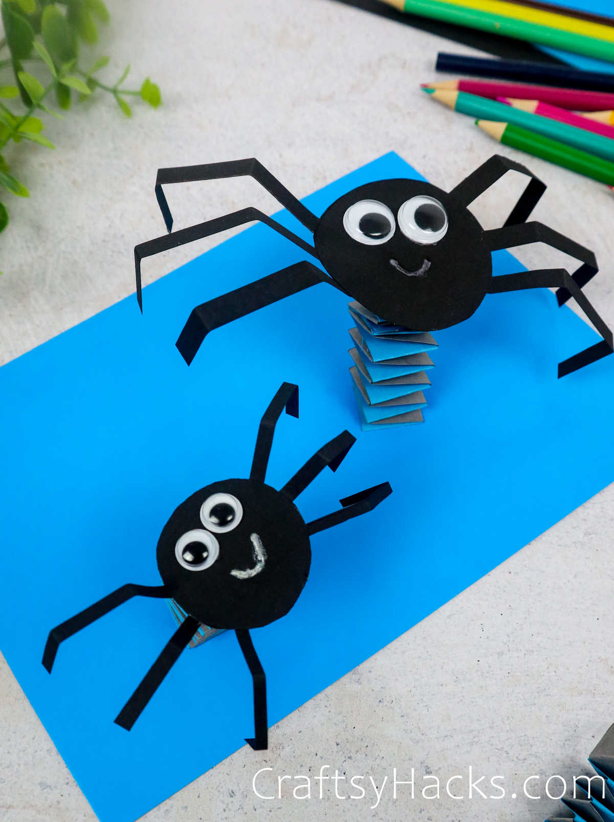 paper spider craft