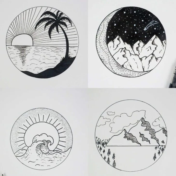 ideas of circle drawings