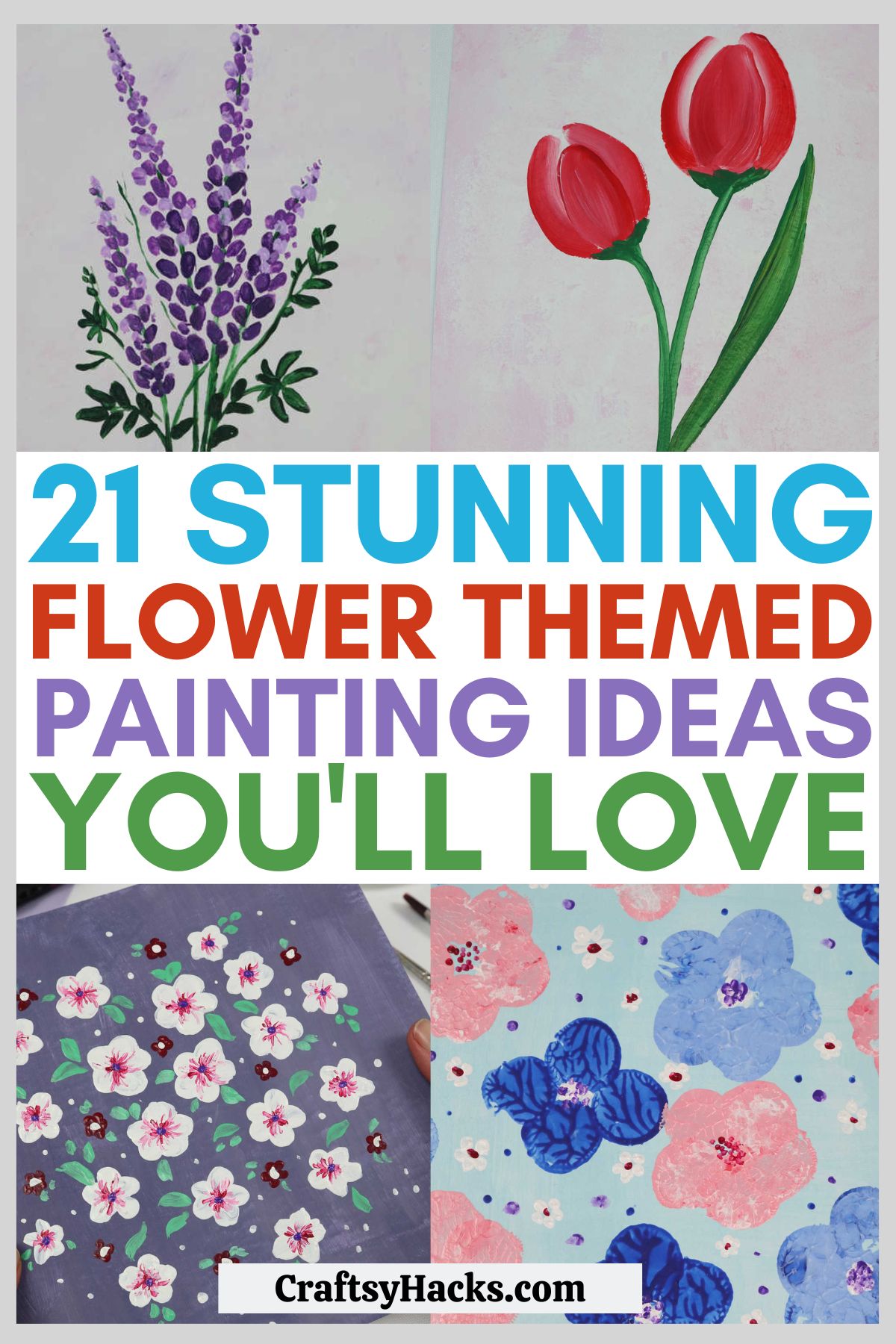 ideas of flower paintings