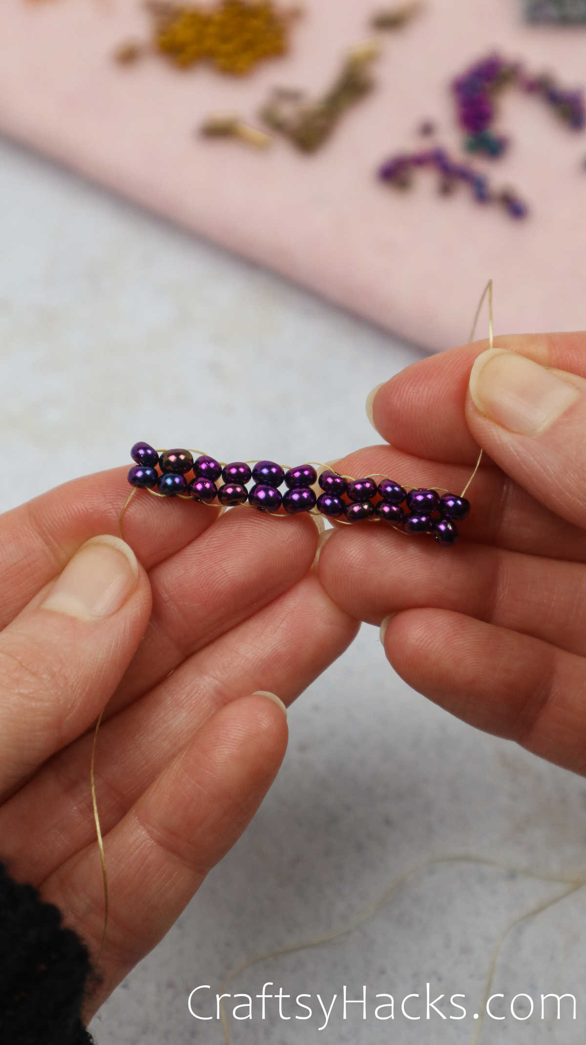 a full complete ladder of beads