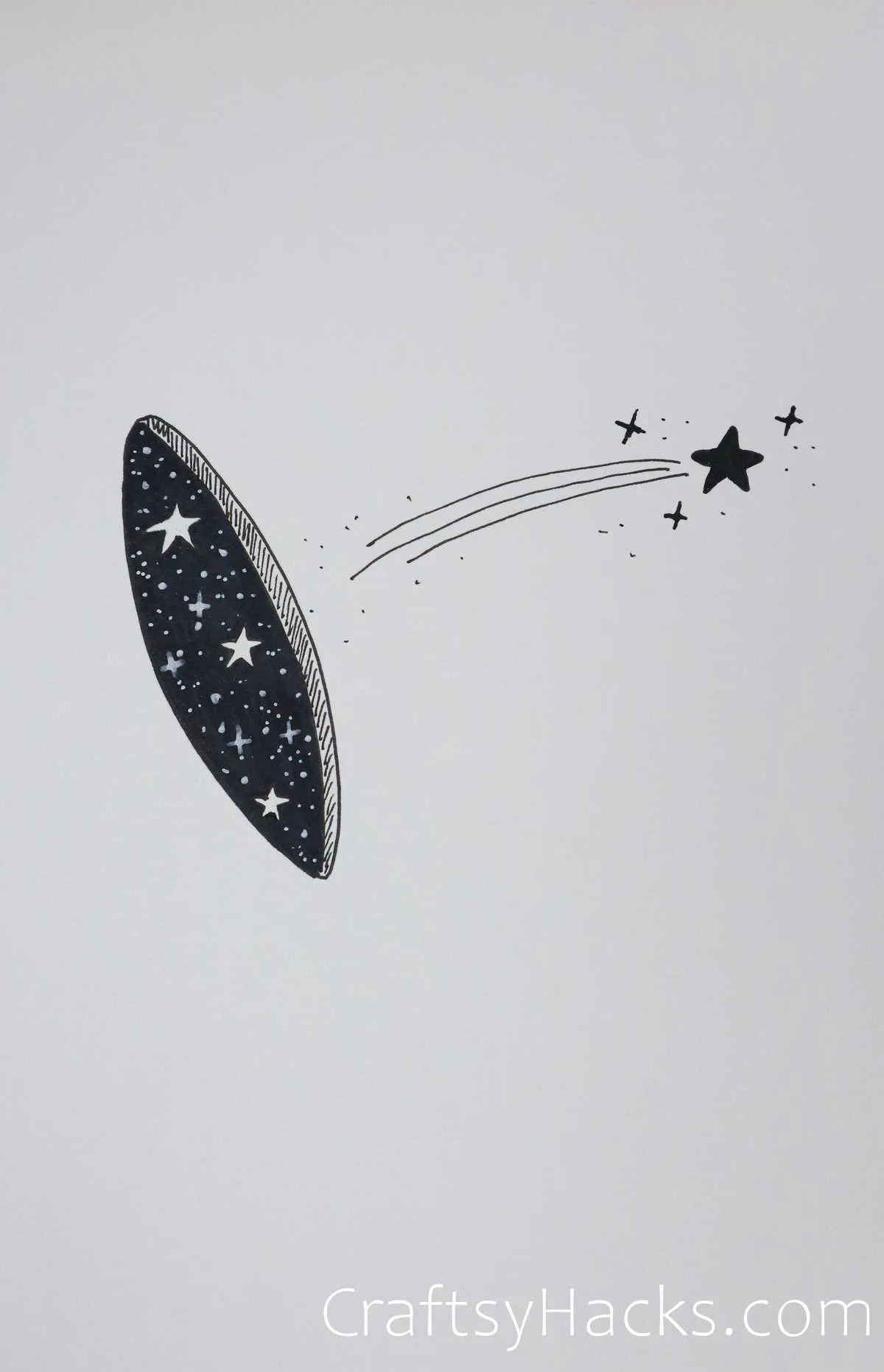 falling star drawing