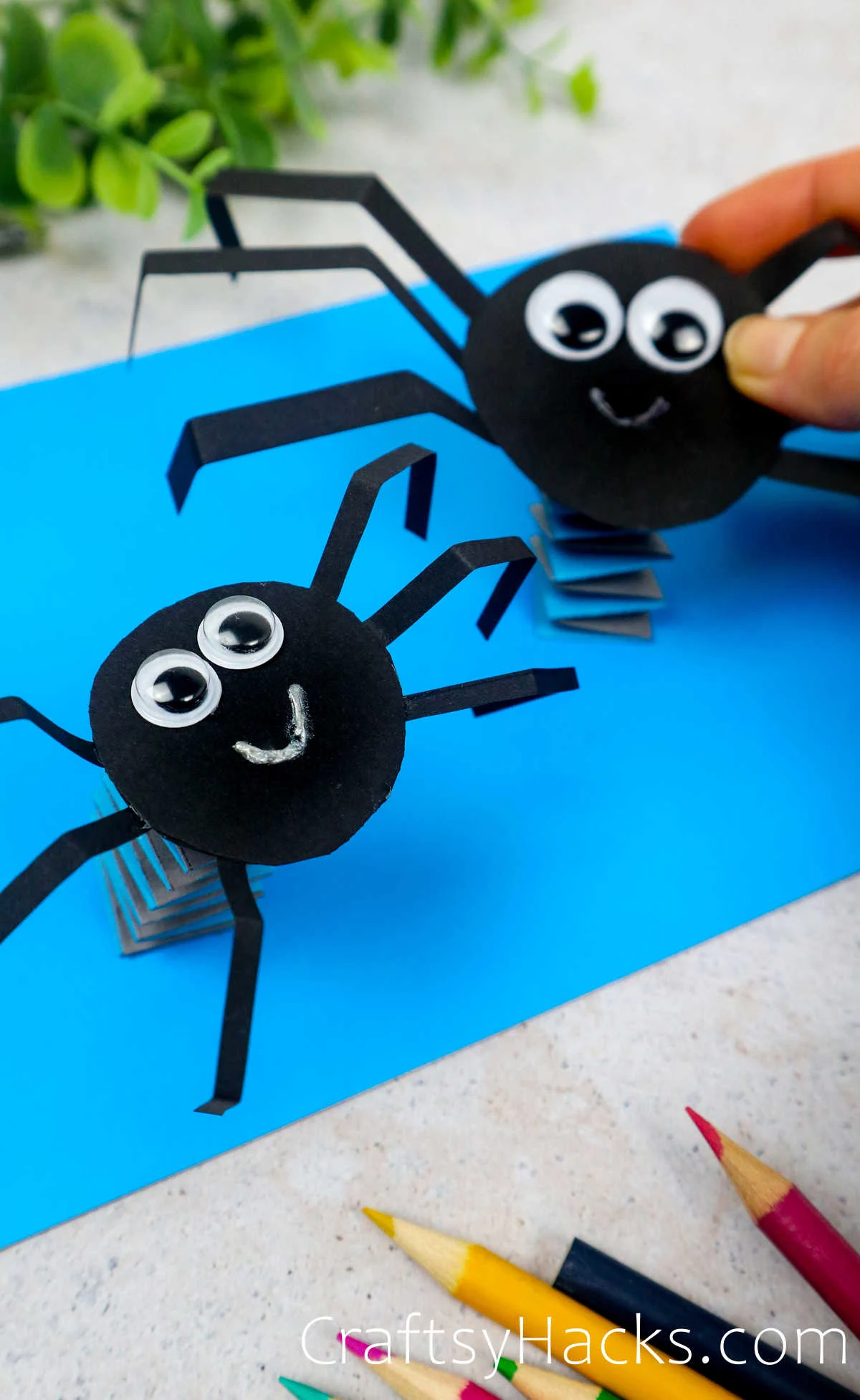 two paper spiders