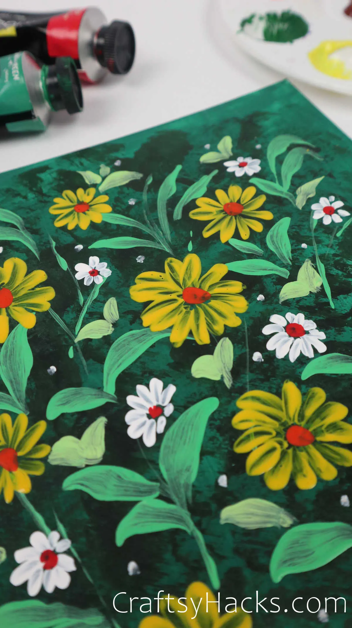 easy flower paintings for beginners