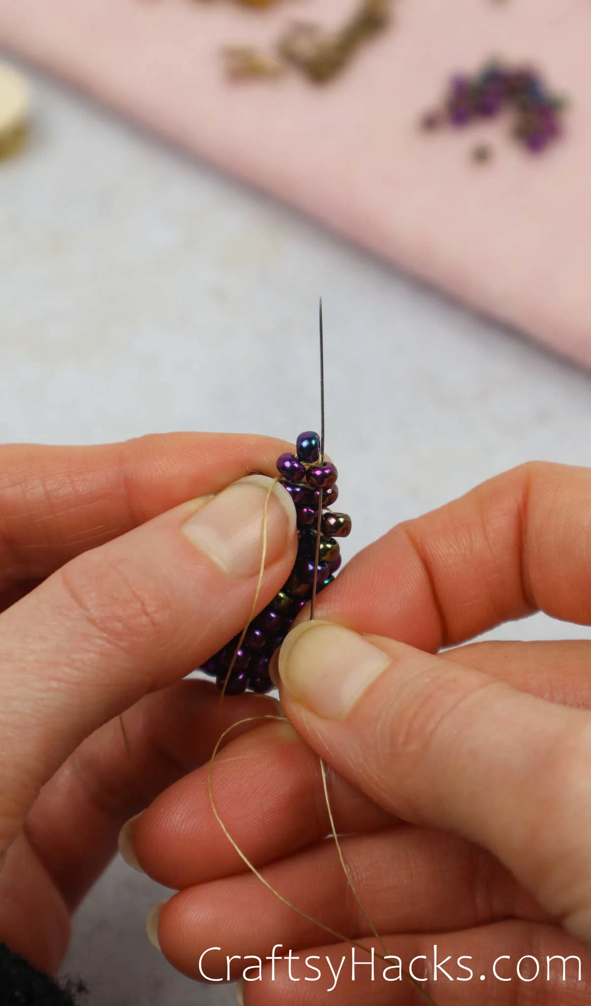 secure the top beads