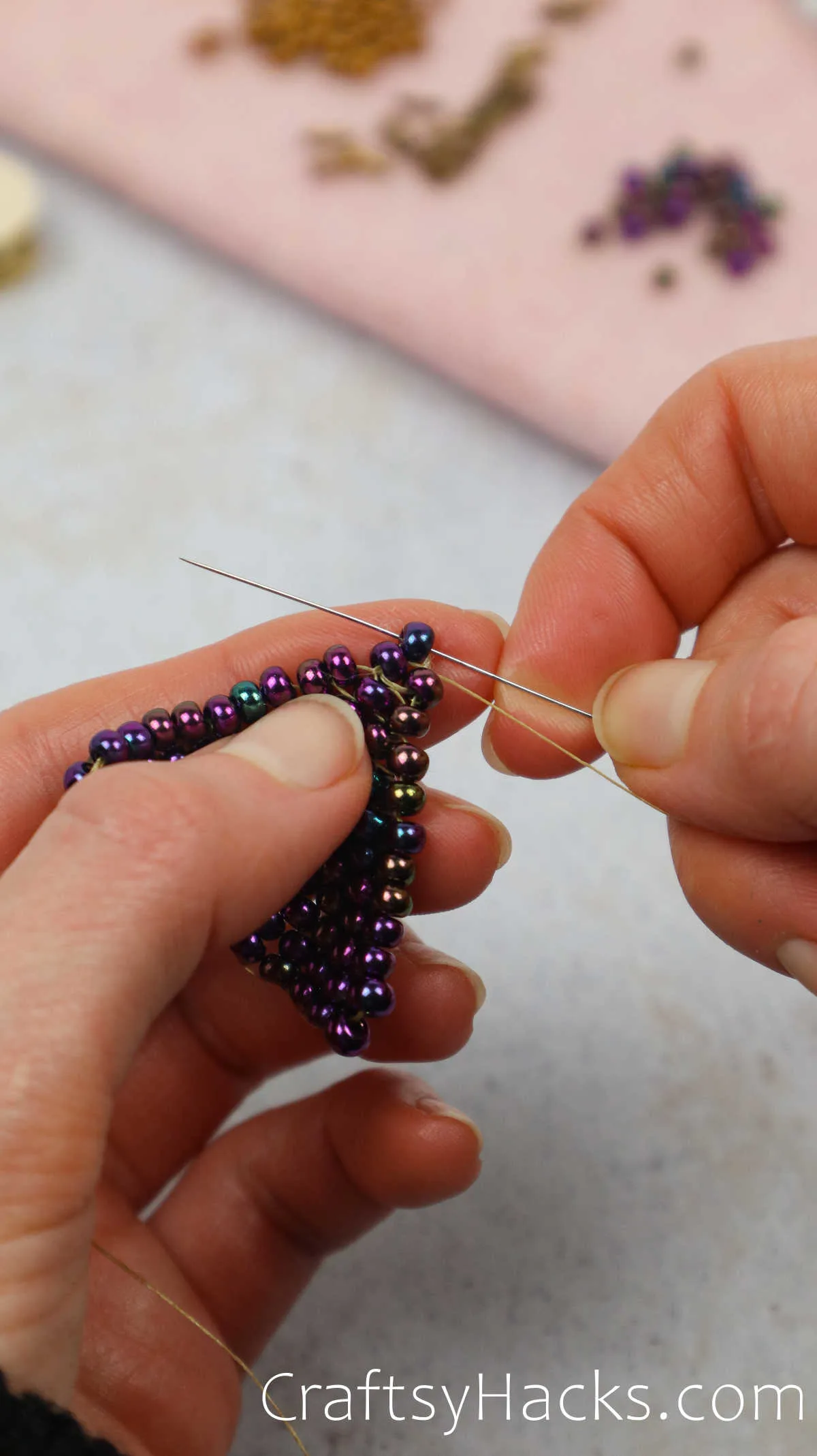 secure the top beads