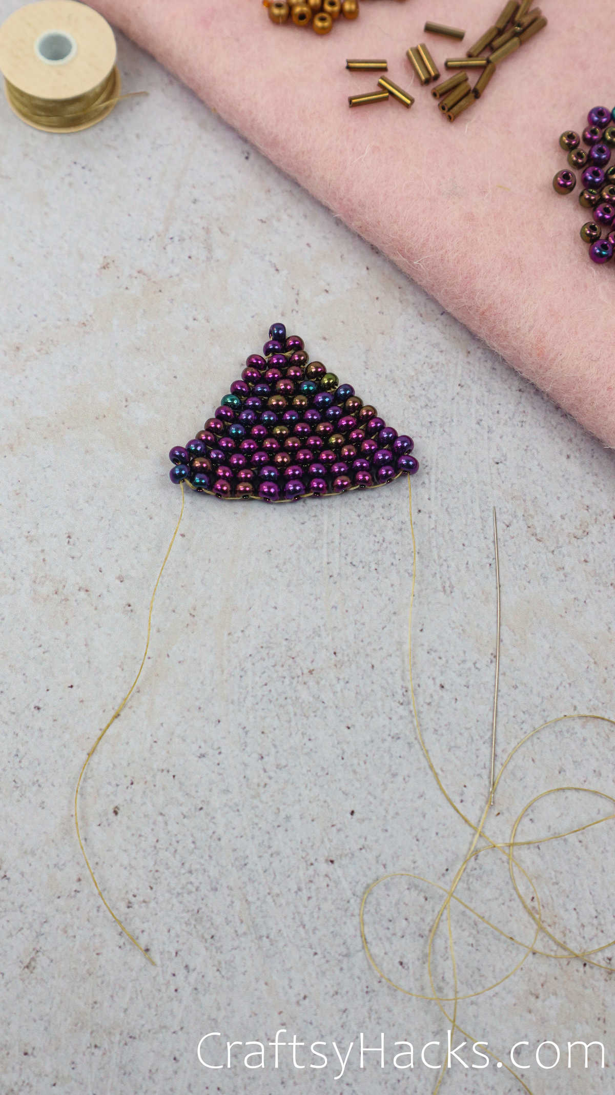 beads in shape of a triangle