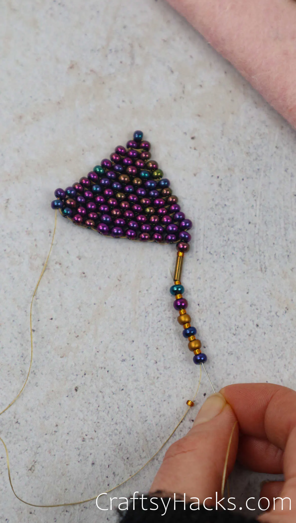 earring fringe getting threaded