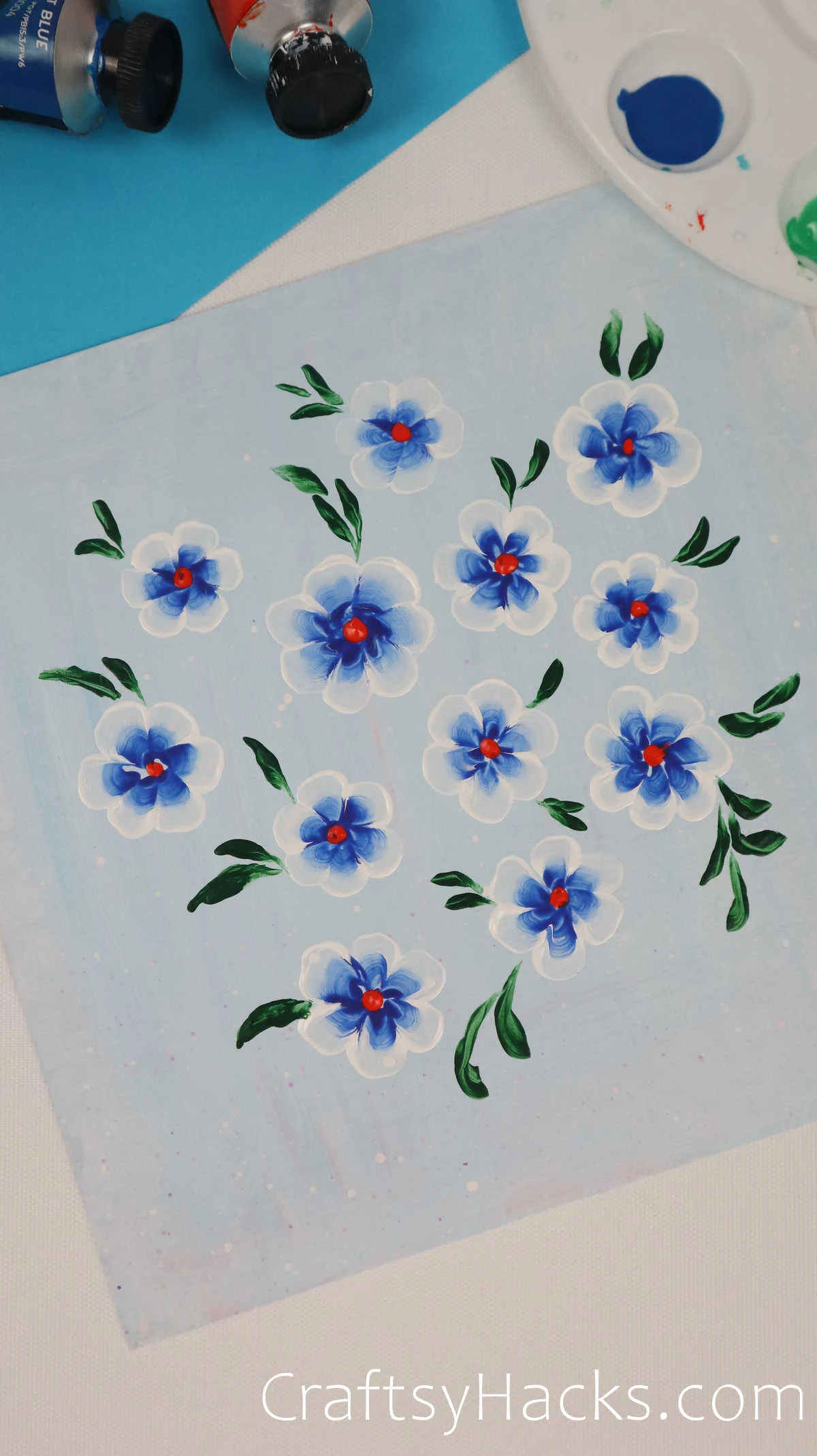 easy flower designs to paint