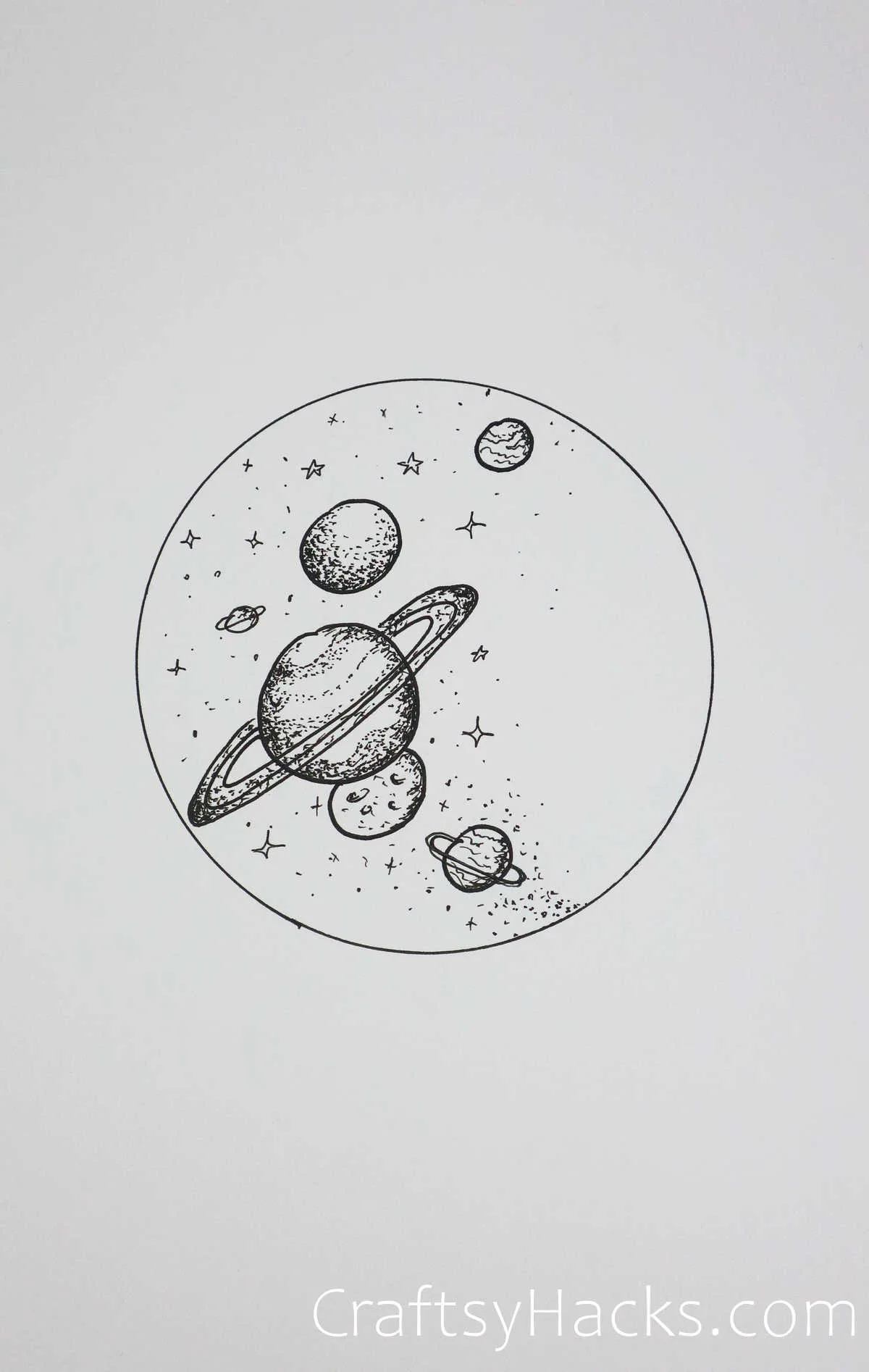 universe circle drawing